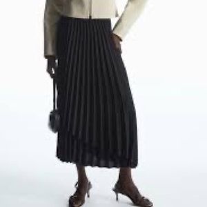 COS pleated midi skirt